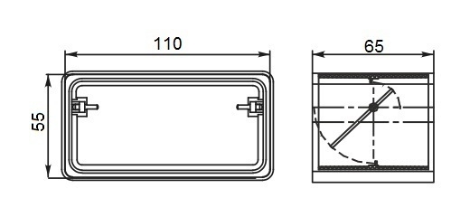 Соединитель-муфта с обратным клапаном ERA 511СКПО 110х55 мм пластиковый