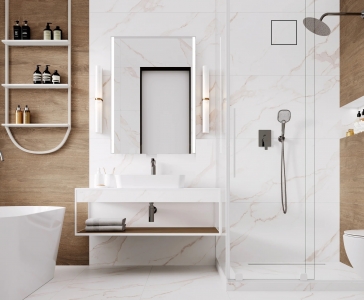 Теневой диффузор под плитку с вентилятором FoZa 207х207 с вентилятором на шарикоподшипнике 100СК, обратный клапан, черная, 100мм